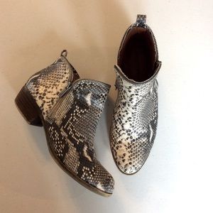 Snakeskin Booties